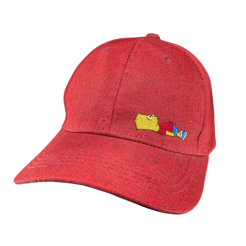 Newline Red Bart Simpson Embroidered Baseball Cap Hat‎ Adjustable 21166M